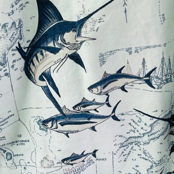 Monte Carlo Men’s Shirt Fishing South Atlantic Hawaiian Aloha Pattern S (34-36) - Picture 7 of 9